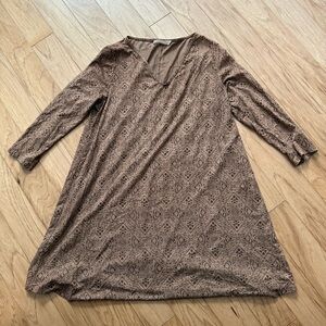 Peach Love Elegant Brown Patterned Women's Top